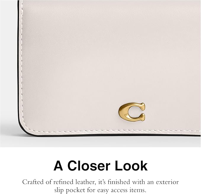 Tarjetero Coach Piel Liso — Chalk
