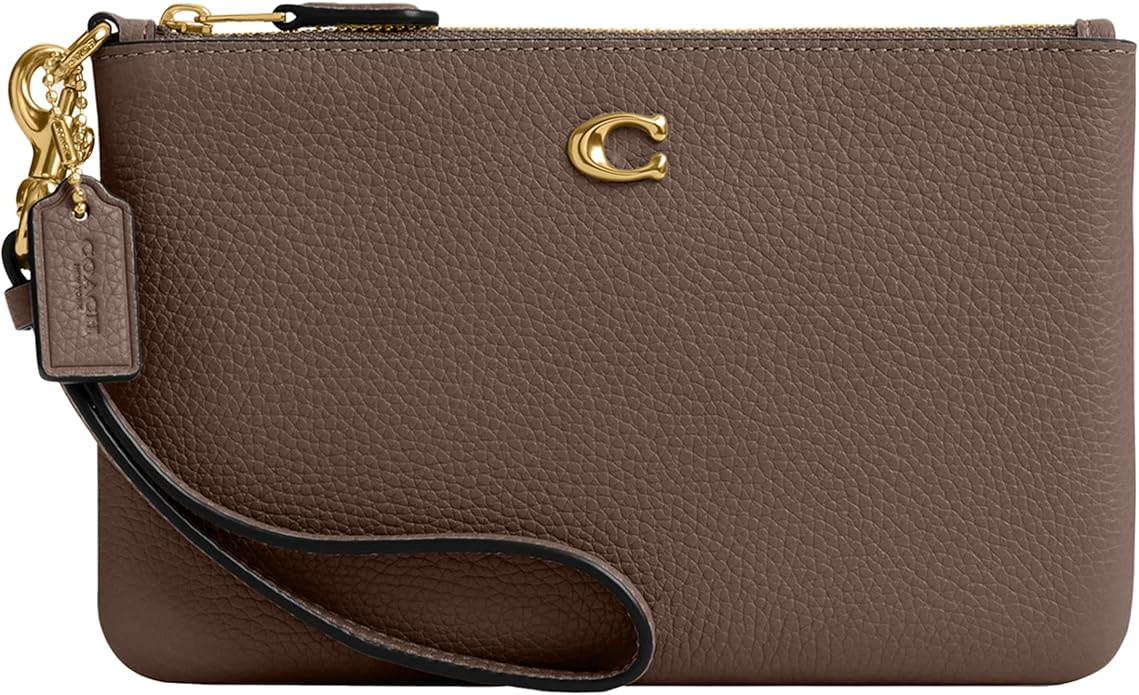 Wristlet Coach Small Polished Pebble Leather — Piedra Oscura