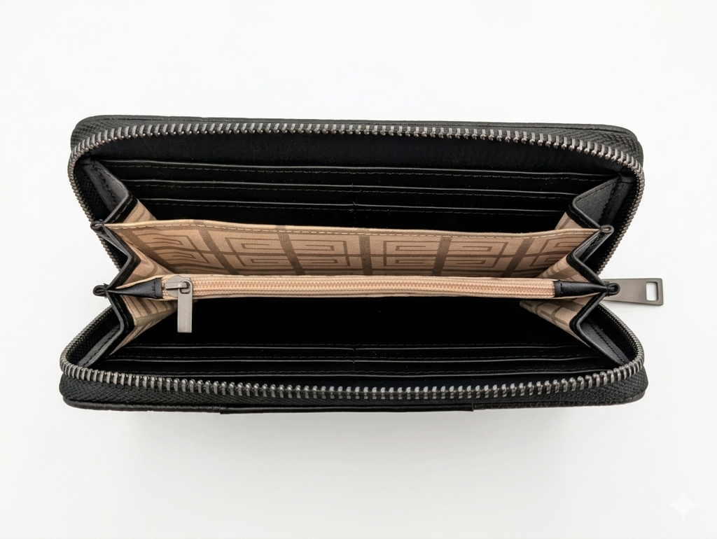 Billetera Guy Laroche Paris - Zip Around Negro