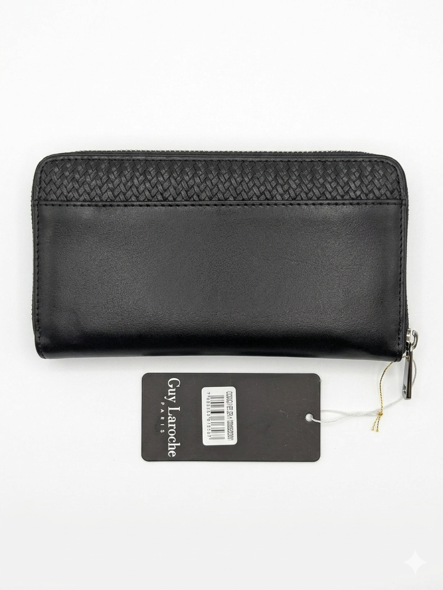 Billetera Guy Laroche Paris - Zip Around Negro