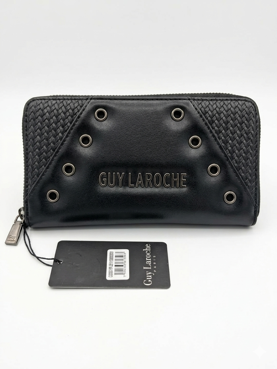 Billetera Guy Laroche Paris - Zip Around Negro