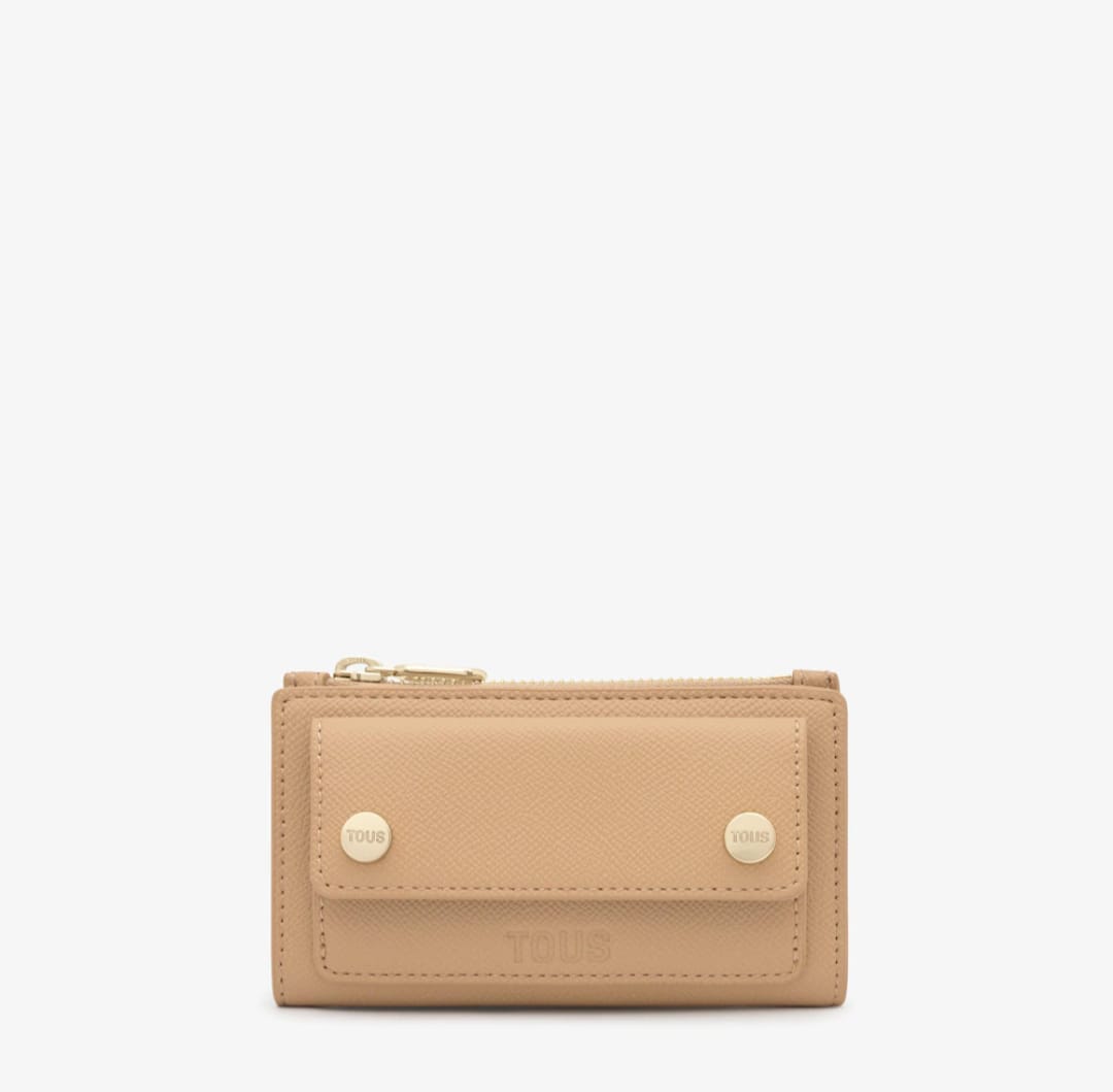TOUS cartera beige - vista frontal fondo blanco