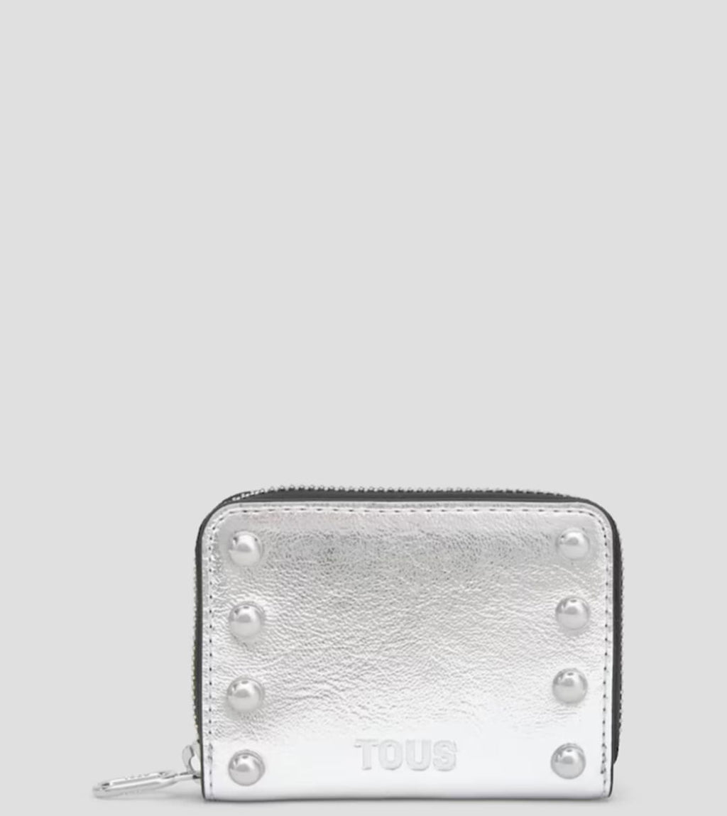 TOUS cartera mini plateada - vista lateral