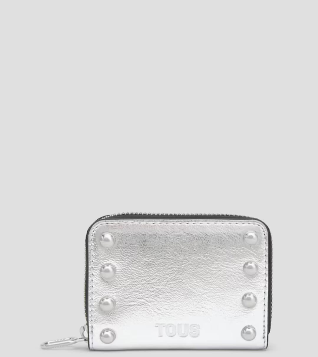 TOUS cartera mini plateada - vista lateral