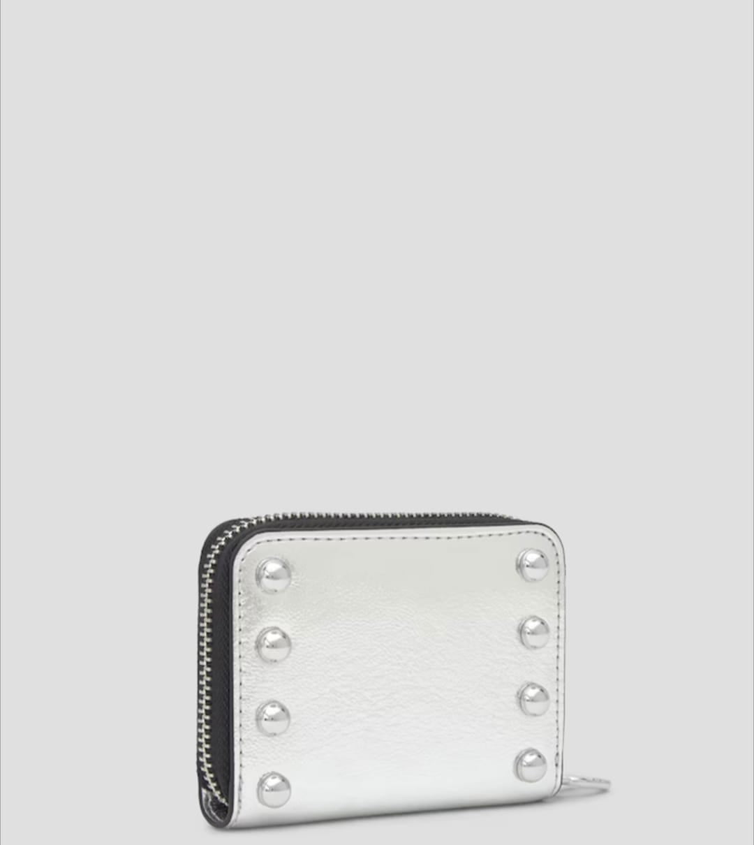 TOUS cartera mini plateada - vista frontal
