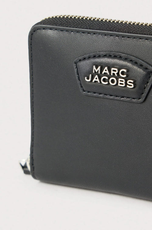 Billetera Marc Jacobs The Mini Zip Around Negro - frente
