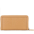 Billetera cierre sencillo camel - reverso con logo