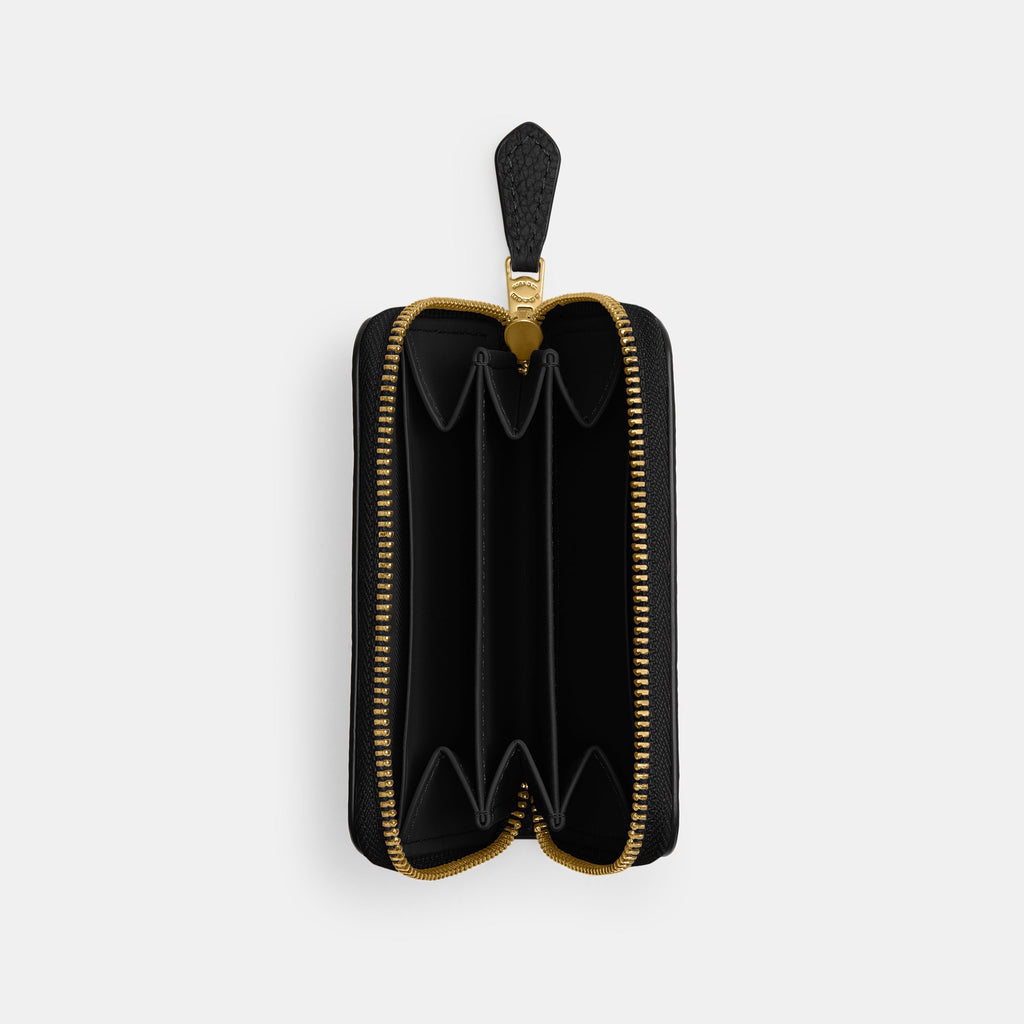 Cartera Compacta con Cierre Coach CR551 – Piel Negra