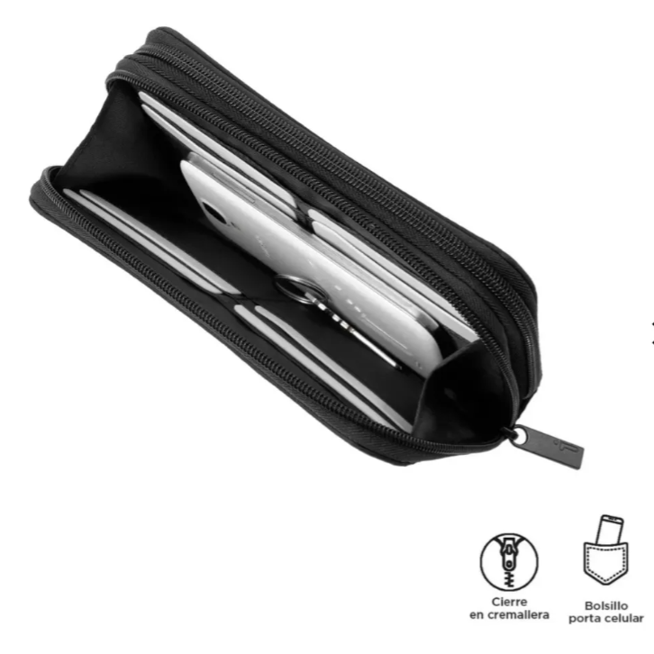 Totto Billetera Loisy N01 Negro - interior detalle