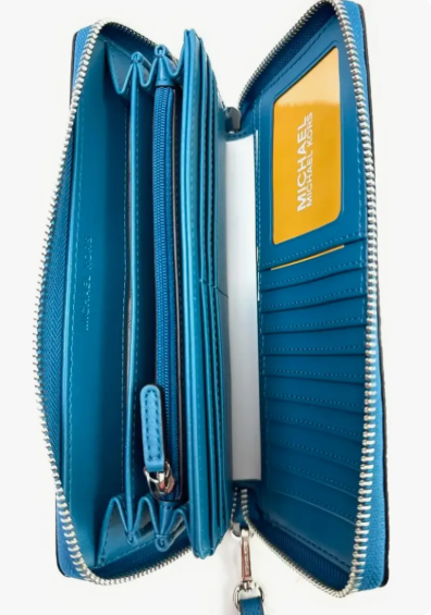 Cartera Michael Kors azul teal - interior