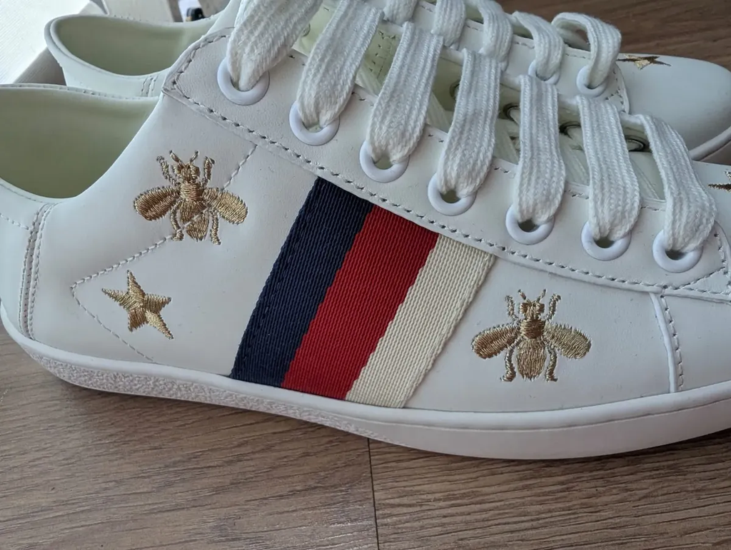 Tenis Gucci Ace Abeja Blancos