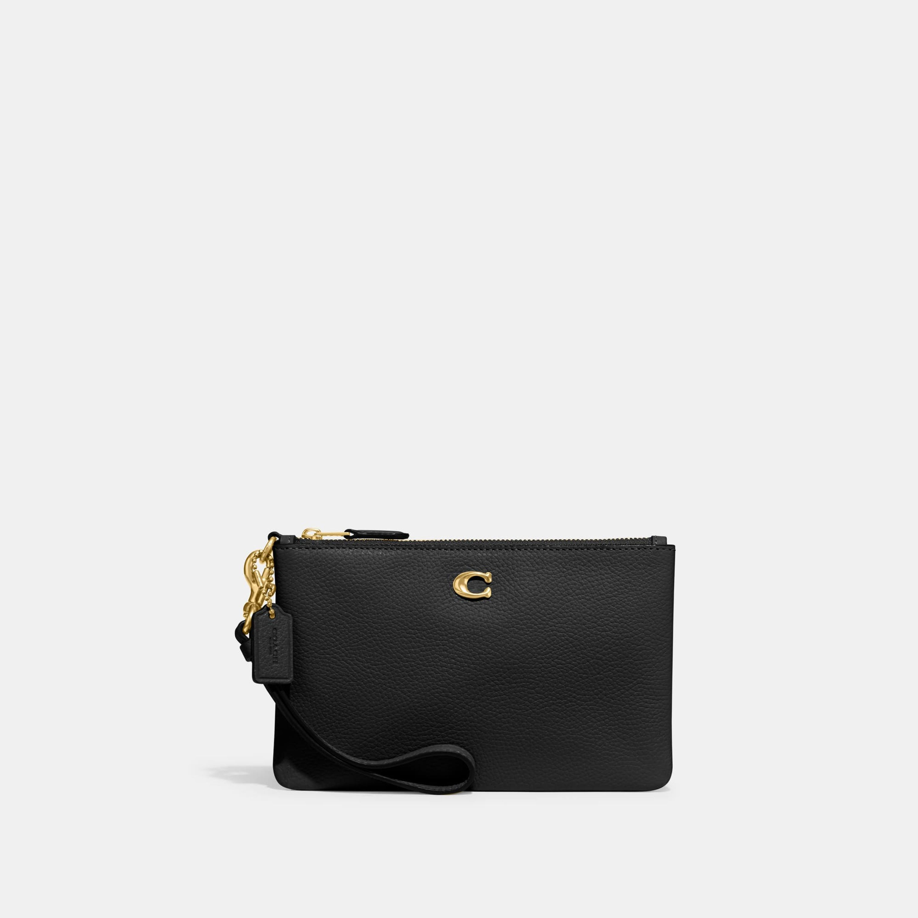 Wristlet Coach - Polished Pebble Leather