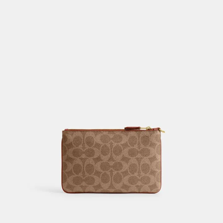 Coach Small Wristlet Signature Canvas