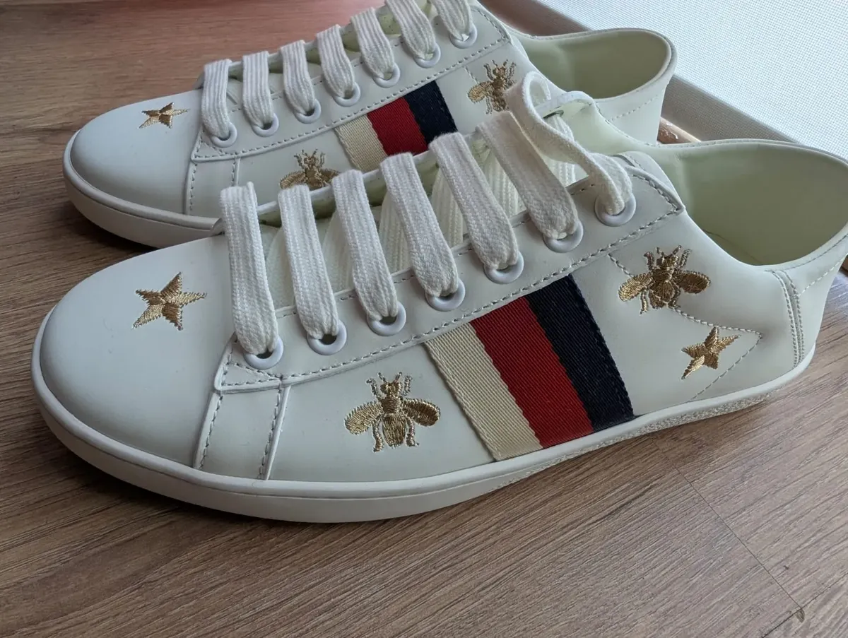 Tenis Gucci Ace Abeja Blancos