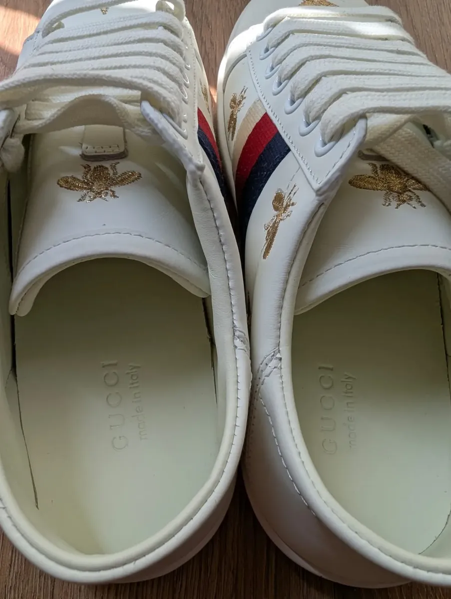 Tenis Gucci Ace Abeja Blancos